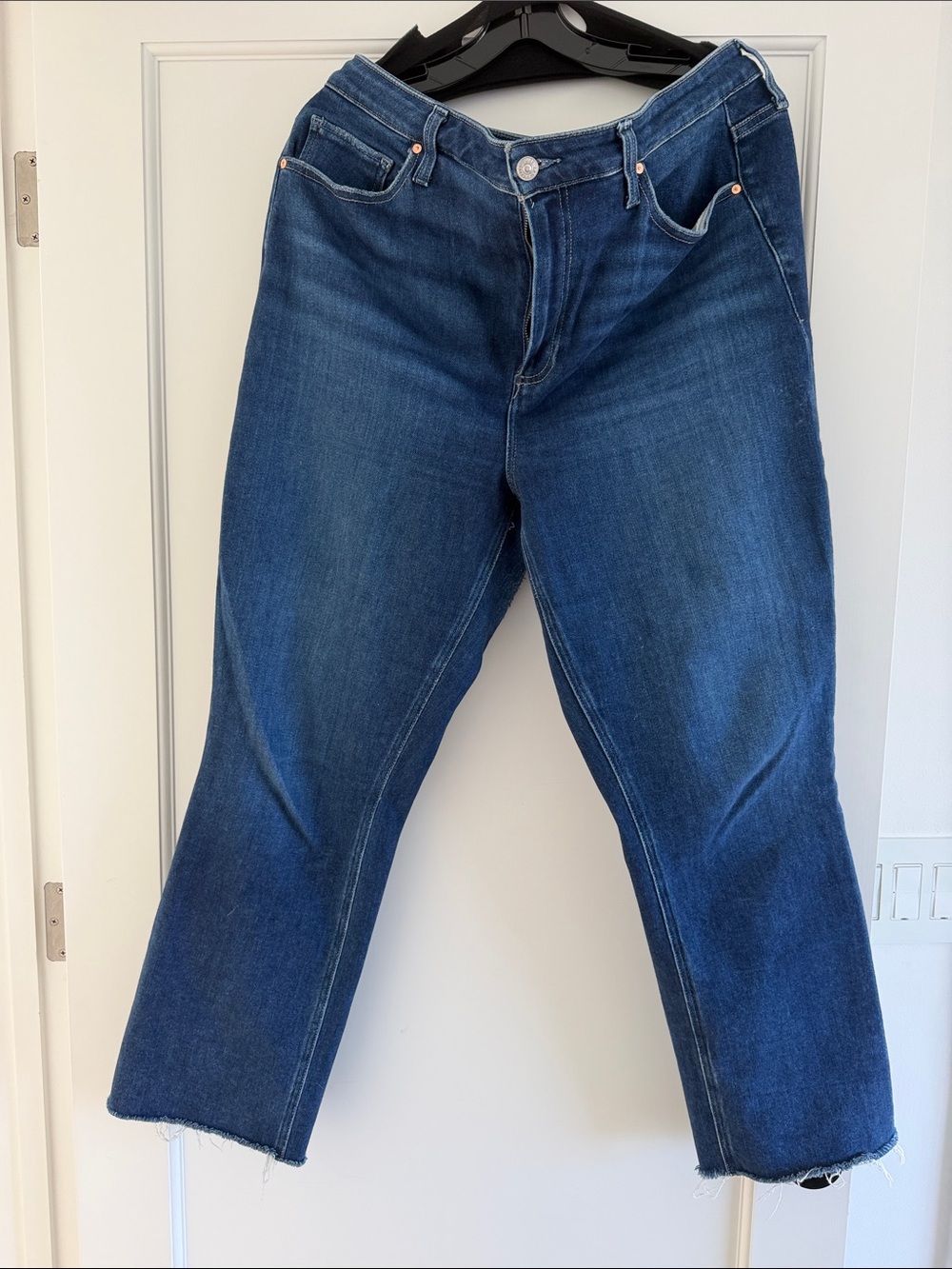 PAIGE Cindy High-Rise Jeans in Dark Blue Denim